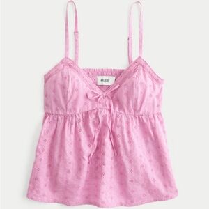 Hollister Light Pink Eyelet Tank Top